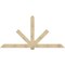 Ekena Millwork Kennewick Rough Sawn Timber Gable Bracket, Douglas Fir, 108"W x 54"H x 4"D x 6"F, 12/12 Pitch GBW108X54X0406KEN00RDF - alternate 1